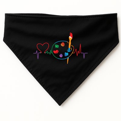 Funny Paint Palette Brush Artist Painter Gift USA-Made Doggie Bandana