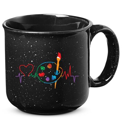 Funny Paint Palette Brush Artist Painter Gift 15oz Campfire Ceramic Mug