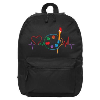 Funny Paint Palette Brush Artist Painter Gift 16 in Basic Backpack