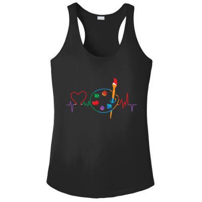 Funny Paint Palette Brush Artist Painter Gift Ladies PosiCharge Competitor Racerback Tank