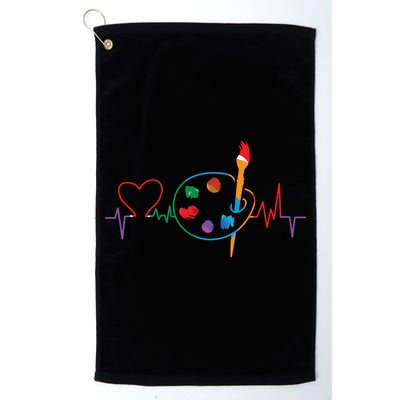 Funny Paint Palette Brush Artist Painter Gift Golf Towel