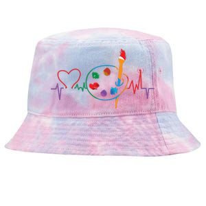 Funny Paint Palette Brush Artist Painter Gift Tie-Dyed Bucket Hat