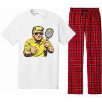 Funny President Pickleball Lovers Political Pajama Set