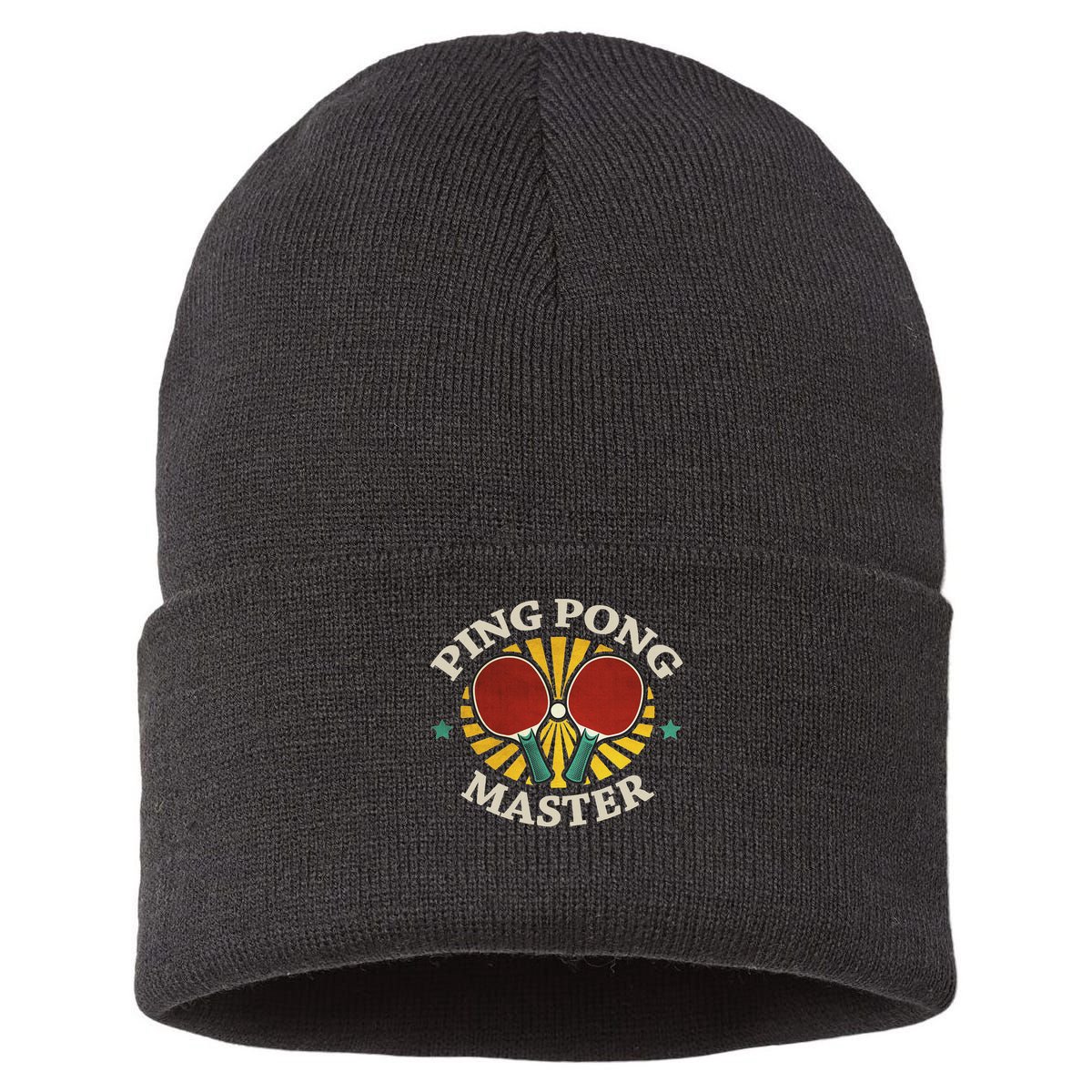 Funny Ping Pong Master Gift Table Tennis Players Sustainable Knit Beanie