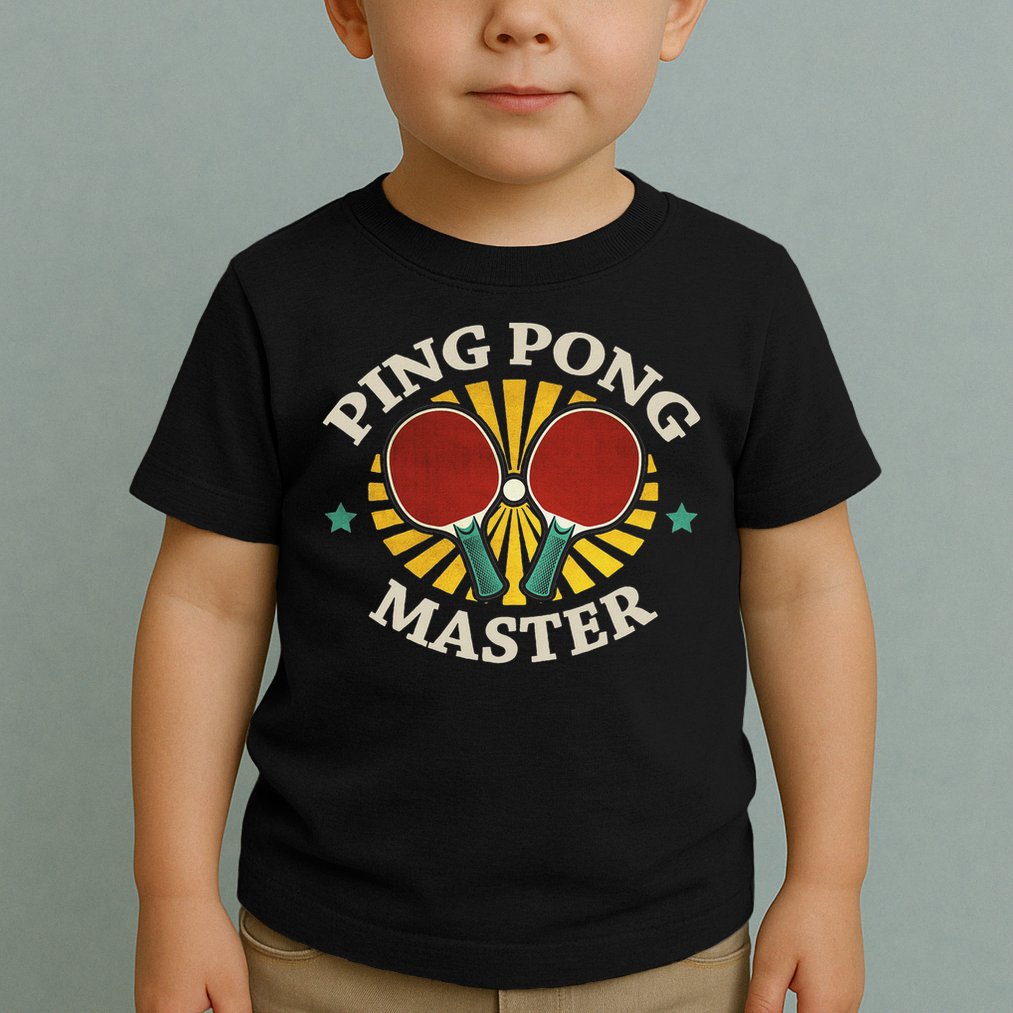 Funny Ping Pong Master Gift Table Tennis Players Toddler T-Shirt