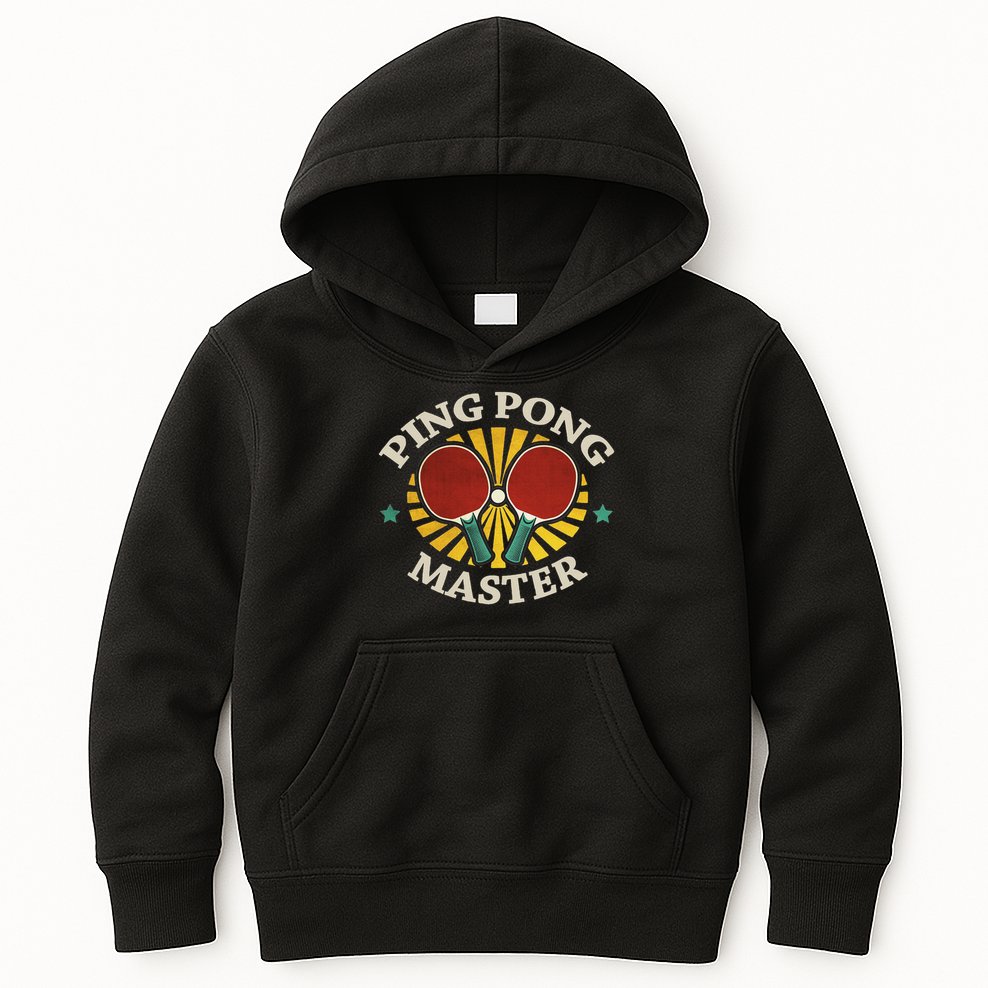 Funny Ping Pong Master Gift Table Tennis Players Kids Hoodie