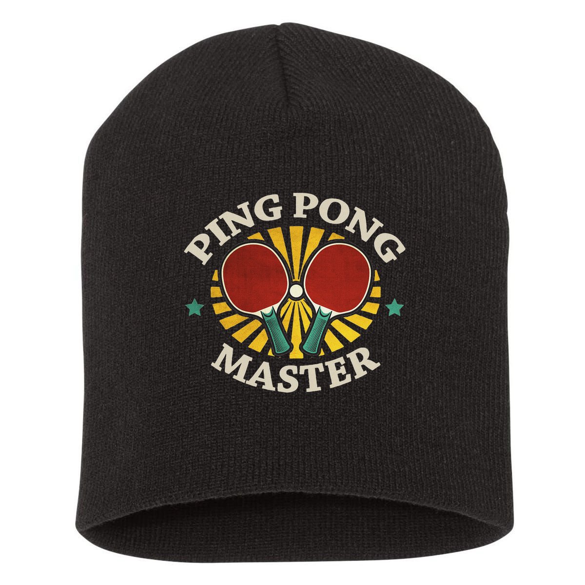 Funny Ping Pong Master Gift Table Tennis Players Short Acrylic Beanie