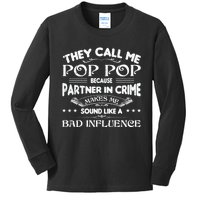 Funny Pop Pop Dad Shirts Valentine Fathers Day Christmas Kids Long Sleeve Shirt