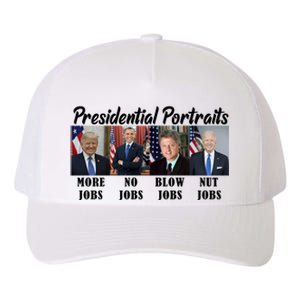 Funny Presidential Portraits Trump More Jobs Biden Nut Jobs Yupoong Adult 5-Panel Trucker Hat