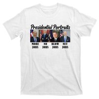 Funny Presidential Portraits Trump More Jobs Biden Nut Jobs T-Shirt