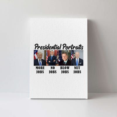 Funny Presidential Portraits Trump More Jobs Biden Nut Jobs Canvas