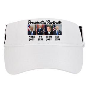 Funny Presidential Portraits Trump More Jobs Biden Nut Jobs Adult Drive Performance Visor