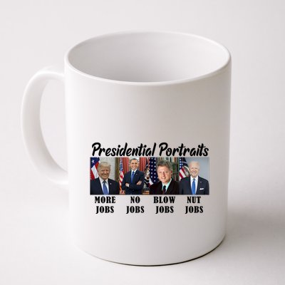 Funny Presidential Portraits Trump More Jobs Biden Nut Jobs Mug