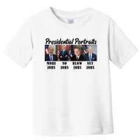 Funny Presidential Portraits Trump More Jobs Biden Nut Jobs Toddler T-Shirt