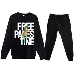 Free Palestine Premium Premium Crewneck Sweatsuit Set