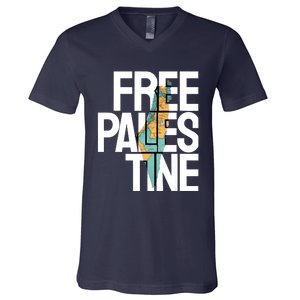 Free Palestine Premium V-Neck T-Shirt