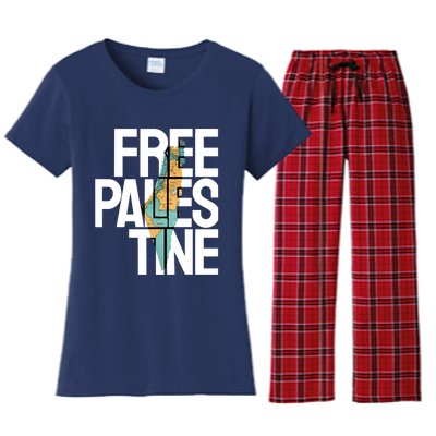 Free Palestine Premium Women's Flannel Pajama Set