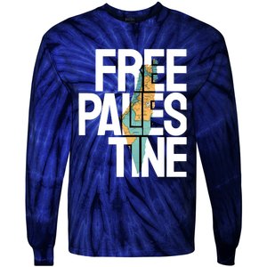 Free Palestine Premium Tie-Dye Long Sleeve Shirt