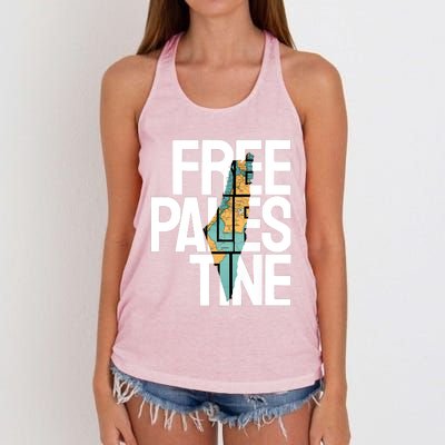 Free Palestine Premium Women's Knotted Racerback Tank