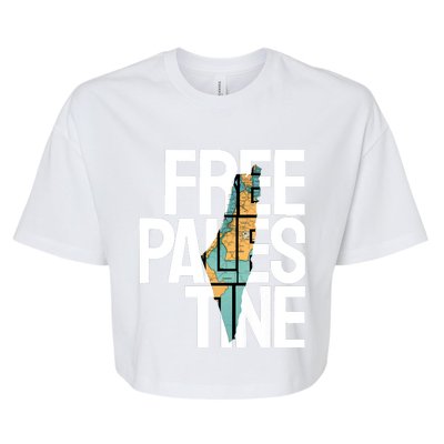 Free Palestine Premium Bella+Canvas Jersey Crop Tee