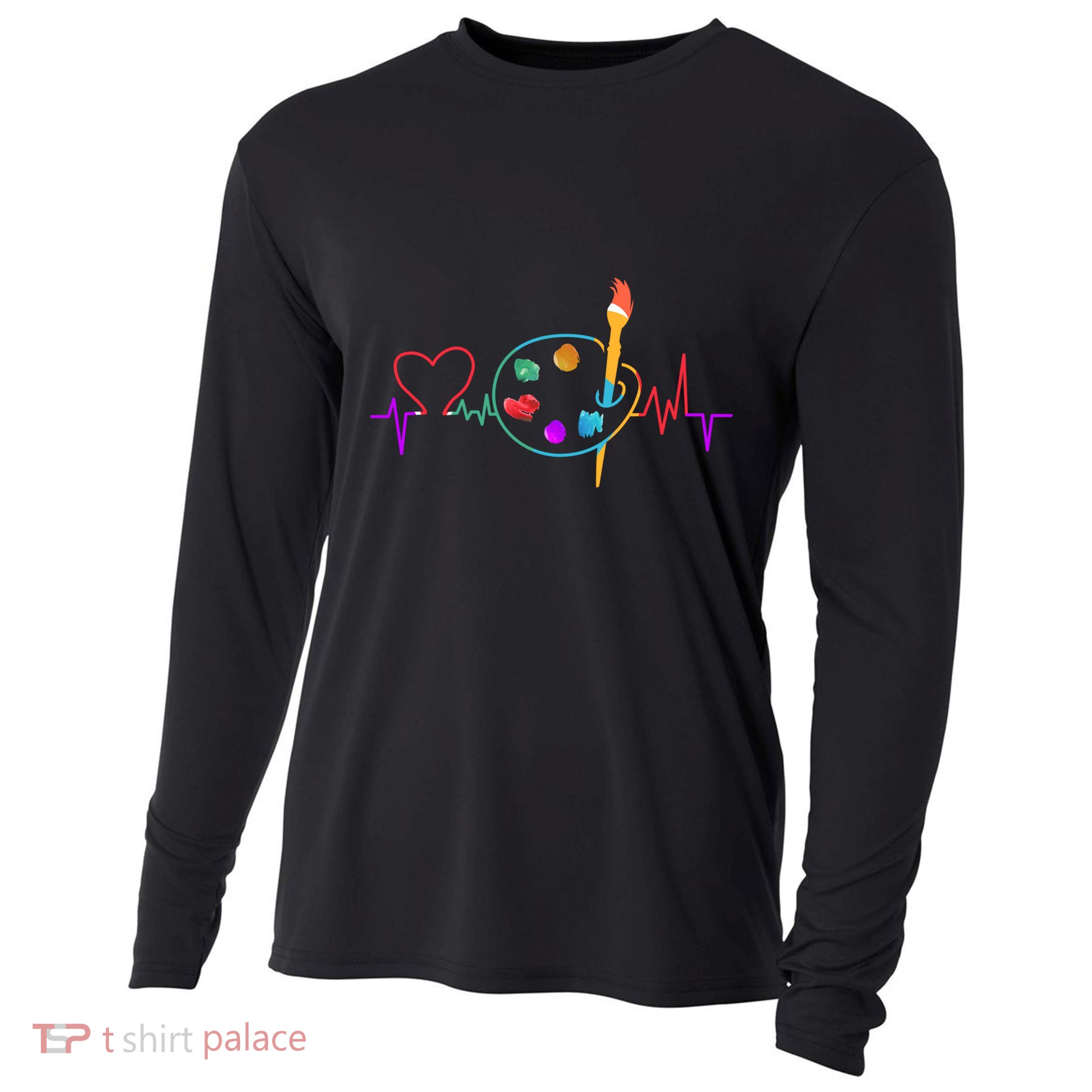 Funny Paint Palette Brush Artist Painter Gift Gift Cooling Performance Long Sleeve Crew