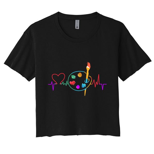 Funny Paint Palette Brush Artist Painter Gift Gift Crop Top