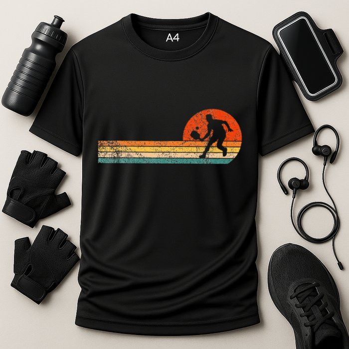 Funny Pickleball Paddle Pickleball Player Dink Retro Vintage  Performance Shirt