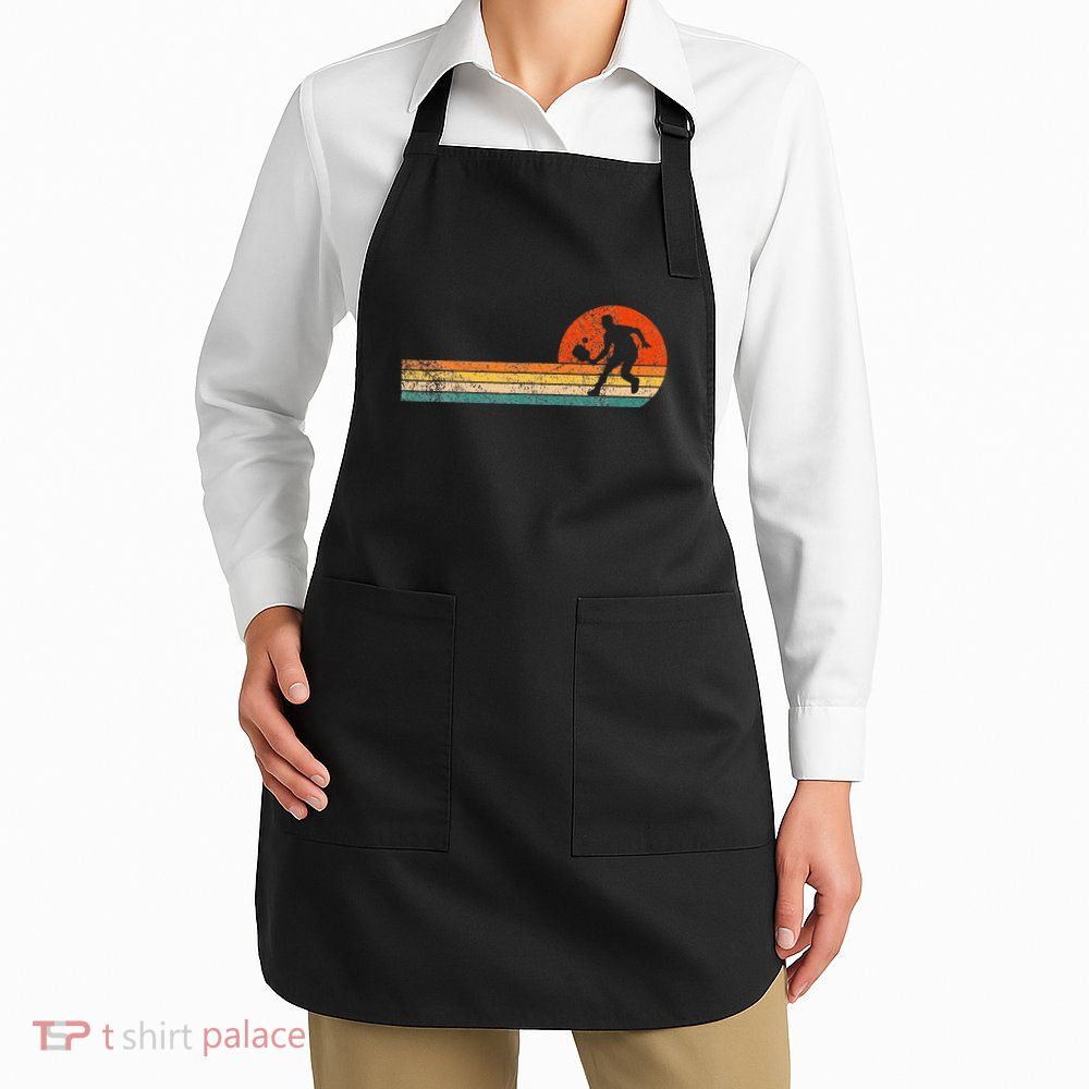 Funny Pickleball Paddle Pickleball Player Dink Retro Vintage  Apron