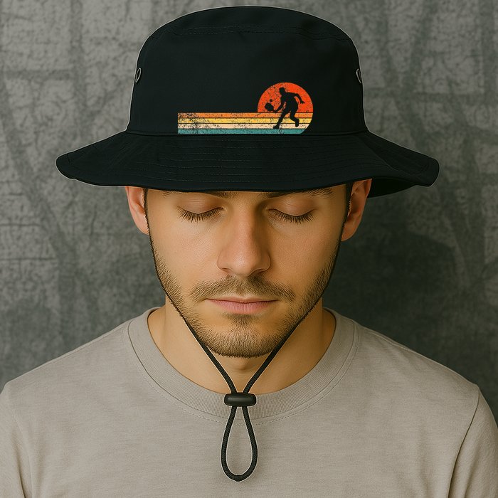 Funny Pickleball Paddle Pickleball Player Dink Retro Vintage  Bucket Hat
