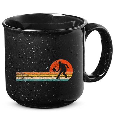 Funny Pickleball Paddle Pickleball Player Dink Retro Vintage  15oz Campfire Ceramic Mug