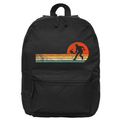 Funny Pickleball Paddle Pickleball Player Dink Retro Vintage  16 in Basic Backpack