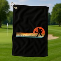 Funny Pickleball Paddle Pickleball Player Dink Retro Vintage  Golf Towel