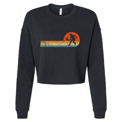 Funny Pickleball Paddle Pickleball Player Dink Retro Vintage  Cropped Pullover Crew
