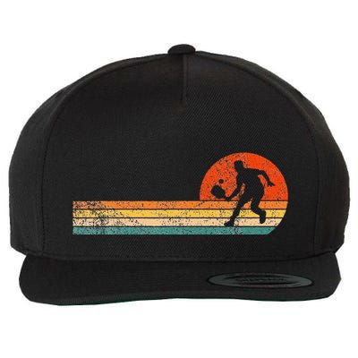 Funny Pickleball Paddle Pickleball Player Dink Retro Vintage  Wool Snapback Cap