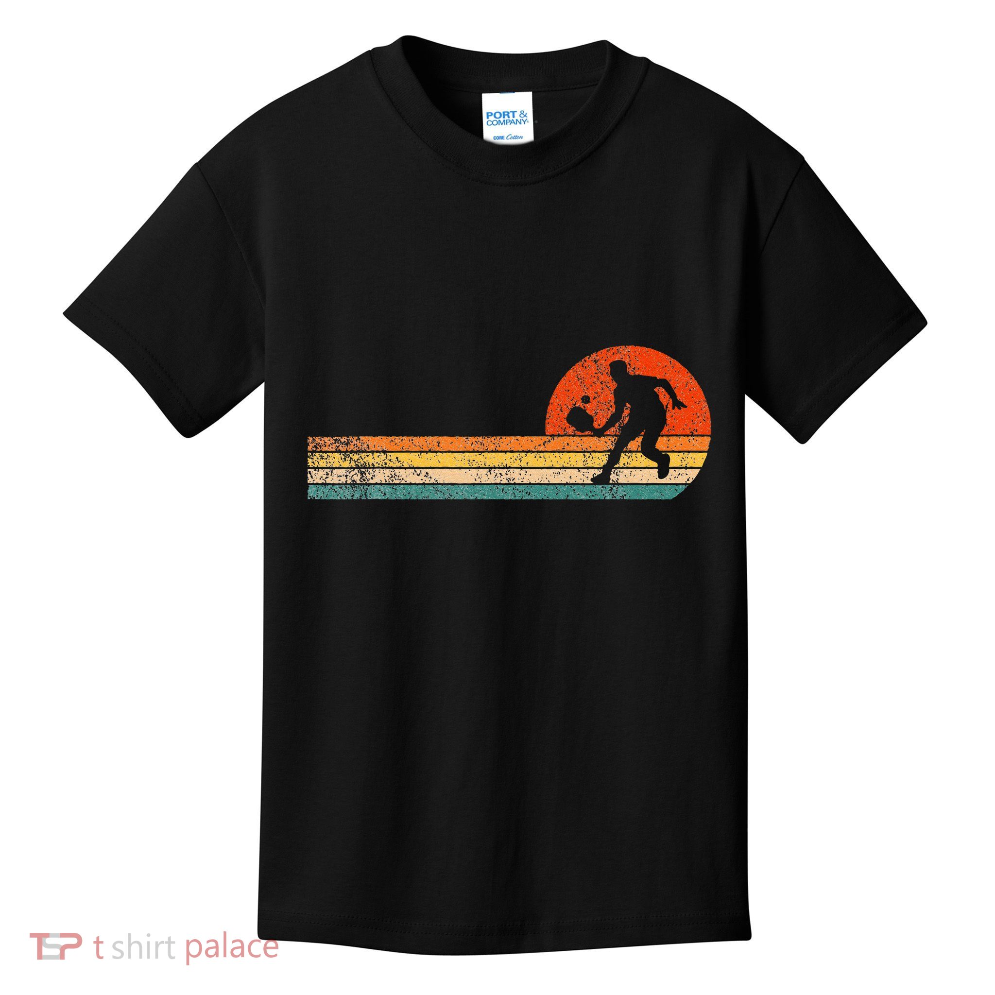 Funny Pickleball Paddle Pickleball Player Dink Retro Vintage  Kids T-Shirt
