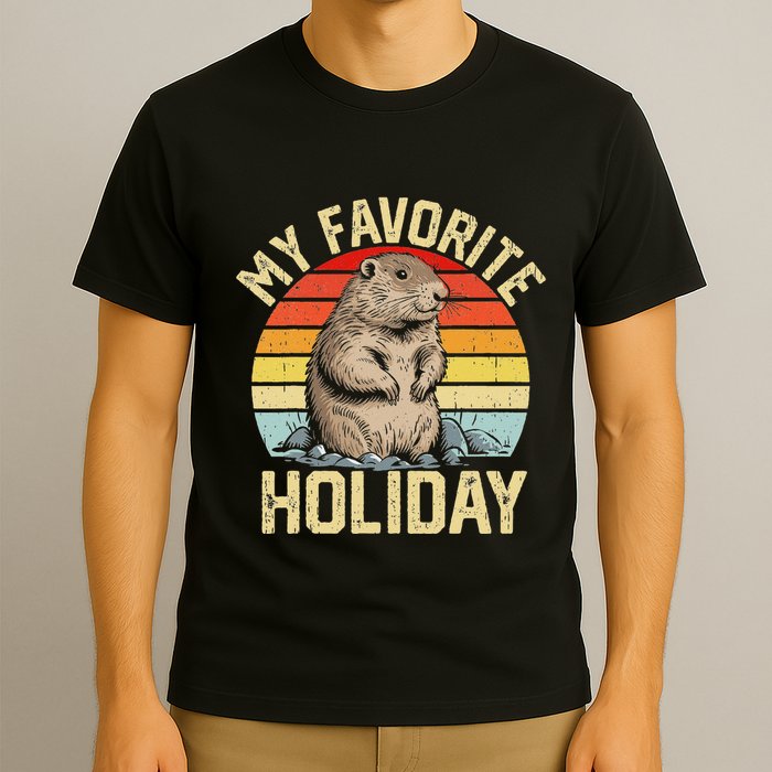 Funny Punxsutawney Phil My Favorite Holiday Groundhog Day T-Shirt