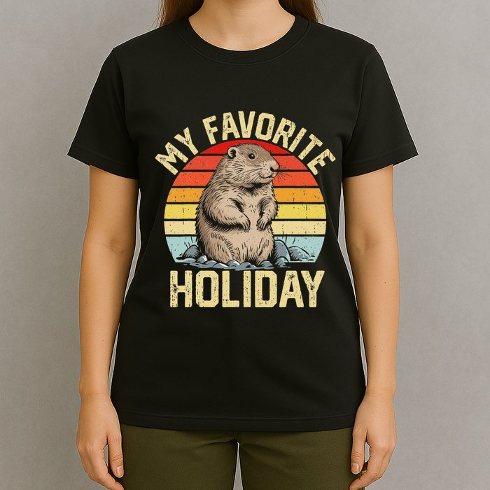 Funny Punxsutawney Phil My Favorite Holiday Groundhog Day T-Shirt