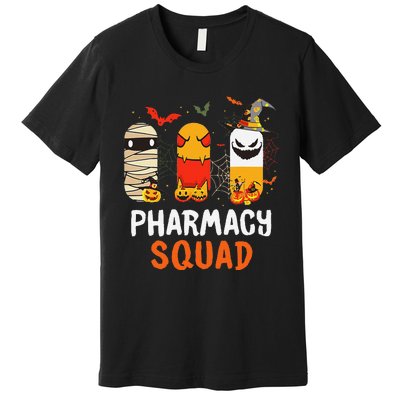 Funny Pills Pharmacy Squad Pharmacist Technician Halloween Premium T-Shirt