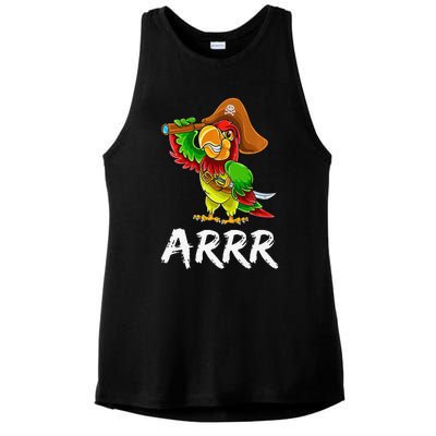 Funny Pirate Parrot With Sabre Halloween Costume Premium Ladies PosiCharge Tri-Blend Wicking Tank