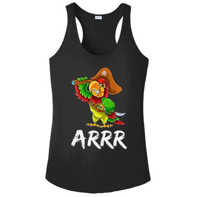 Funny Pirate Parrot With Sabre Halloween Costume Premium Ladies PosiCharge Competitor Racerback Tank