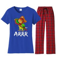 Funny Pirate Parrot With Sabre Halloween Costume Premium Women's Flannel Pajama Set