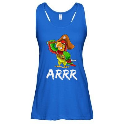 Funny Pirate Parrot With Sabre Halloween Costume Premium Ladies Essential Flowy Tank