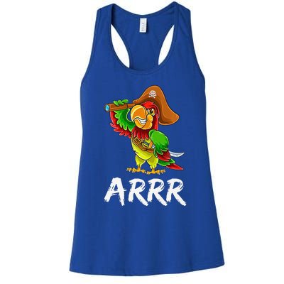 Funny Pirate Parrot With Sabre Halloween Costume Premium Women's Racerback Tank