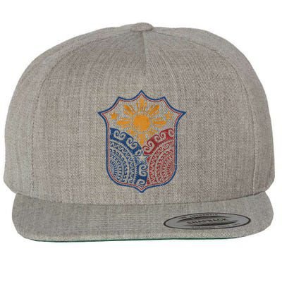 Filipino Pinoy Pride Mandala Tribal Proud Philippines Wool Snapback Cap