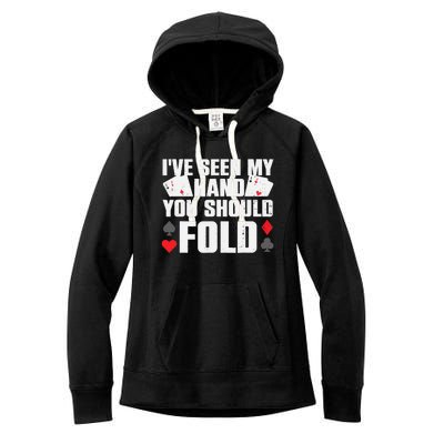 Funny Poker Player Art Gambler Casino Lover Women's Fleece Hoodie