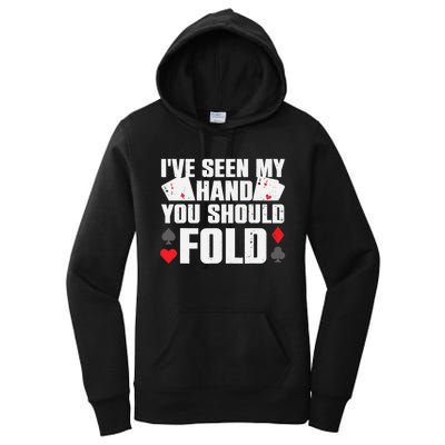 Funny Poker Player Art Gambler Casino Lover Women's Pullover Hoodie