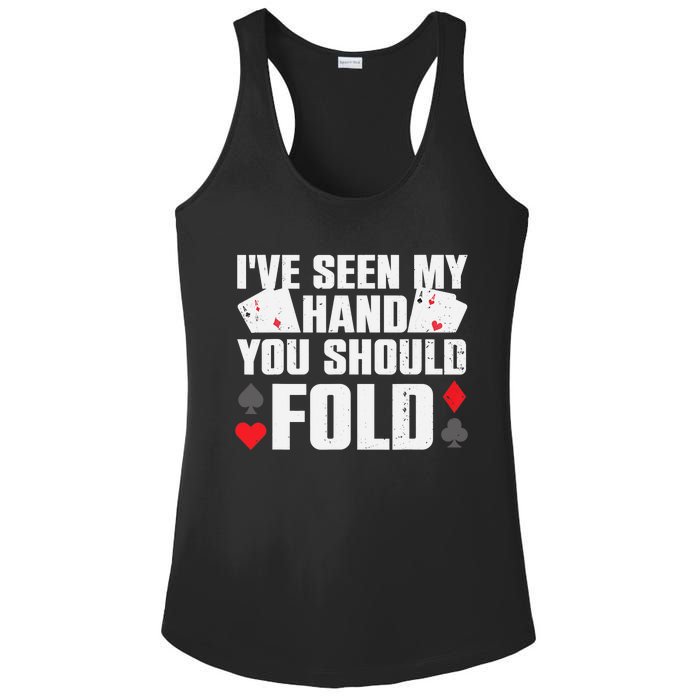 Funny Poker Player Art Gambler Casino Lover Ladies PosiCharge Competitor Racerback Tank