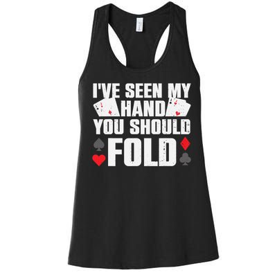 Funny Poker Player Art Gambler Casino Lover Women's Racerback Tank