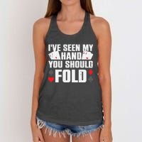 Funny Poker Player Art Gambler Casino Lover Women's Knotted Racerback Tank