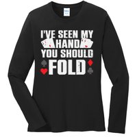 Funny Poker Player Art Gambler Casino Lover Ladies Long Sleeve Shirt